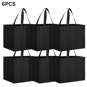 TEMU 6개입 두꺼운 부직포 보관백, 35L 대용량, 휴대용 핸드백, 정리백, 재사용 가능한 핸드백, 접이식 보관백, 쇼핑, 이사, 옷 보관, 크리스마스 및 할로윈 보관 도구