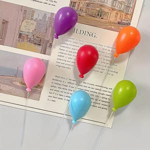 TEMU 랜덤 색상 12개입 창의적 귀여운 컬러풀 마카롱 풍선 냉장고 자석 재미있는 자석 화이트보드 게시판 자석