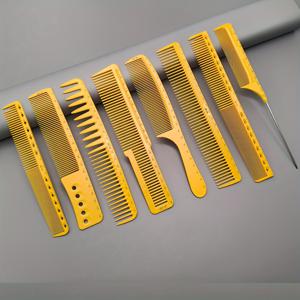 TEMU 8피스 헤어 스타일링 빗 세트, 헤어커팅 필수 빗, 여성과 남성을 위한 완벽한 스타일링 및 커팅 빗