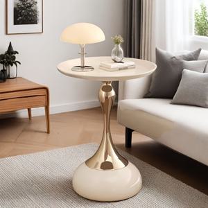 TEMU 1개 모던 이탈리안 공간절약형 코너 커피 테이블 - 금속 테이블탑 & 조립식, 다기능 컴팩트 소형 아파트, 거실, 침대 옆용 - 무목재 (도시 거주자에게 이상적)