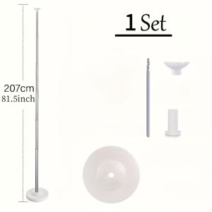 TEMU 1세트/2세트, 풍선 기둥 스탠드 키트, 조절 가능한 풍선 타워 필러, 재사용 가능한 금속 텔레스코픽 디자인, 졸업 파티 장식, 생일, 결혼식, 할로윈 장식, 크리스마스 장식에 적합