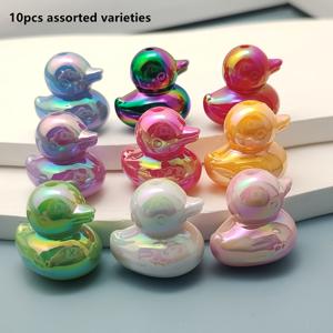 TEMU 10개 아크릴 3D 오리 초점 비즈 DIY 비즈 펜 및 키체인, 쥬얼리 만들기 위한 오리 장식, 교사 용품 및 교실 보상