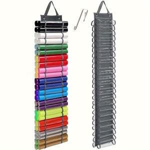 TEMU 48구획 비닐 보관백, 다중 사이즈 걸이형 정리함, 문걸이 롤업 보관 파우치