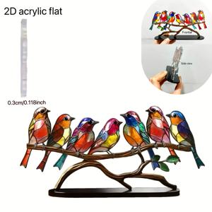 TEMU 2D 플랫 - 데스크탑용 2D 컬러 메탈 새 장식 1개, 모던 아크릴 디자인, 다양한 스타일로 제공