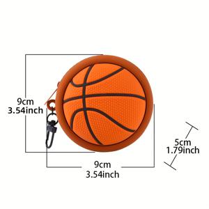 TEMU 3D 소프트 실리콘 스포츠 남성 농구 코인 지갑, 디자인 스토리지 백 지갑