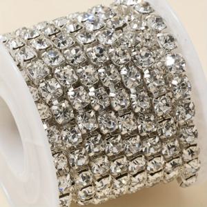 TEMU 제조사 직판: #16, 5mm 초대형 슈퍼 스파클 장식 체인 1롤, 웨딩드레스 장식, 인테리어 장식, 다양한 DIY 프로젝트에 적합. 핸드 스티치 장식 체인