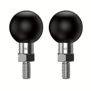 TEMU 1인치 볼 헤드 프로세서 베이스는 M6X1.0mm 스크류 테일이 포함되어 있으며 RAM 마운트 B 사이즈 클램프 암과 호환됩니다. 자전거, , ATV 및 후방 거울에 적합하며, 내구성이 뛰어난 스테인리스 스틸로 제작되어 검정색입니다.