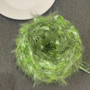 TEMU 스프링타임 그린 톤 핸드 믹싱 야른 50g, DIY 스카프, 가방, 모자 제작에 적합, 꽃 같은 플로럴 라이터가 특징입니다.