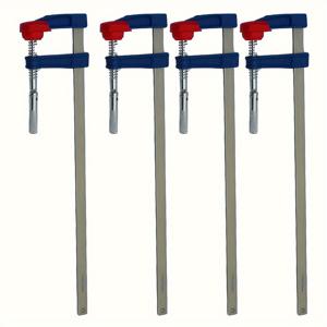 TEMU 24인치 목공용 클램프, 내구성 강철 구조로 정밀성 보장, 쉽게 잡을 수 있음, 턱 위치 빠른 조정, 목공 작업 시 클램핑 보드 고정용, 조작이 쉬움, 4개 세트