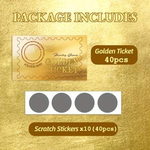 TEMU 20/40 골든 스크래치 오프 티켓 DIY 크리에이티브 스티커 카드, 휴일 생일, 결혼식 파티, 게임용, 소규모 비즈니스, 상품 및 메모카드로 적합, 배터리 불필요, 종이 재질