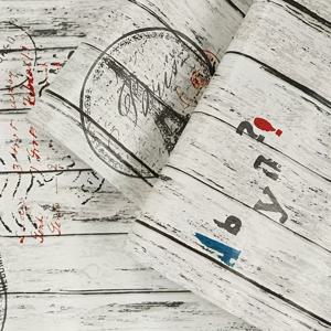 TEMU 접착식 나무 벽지 - 자체 접착식 탈부착 가능한 벽지 장식용 벽 커버링 빈티지 나무 판넬 벽 스티커