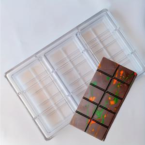 TEMU 폴리카보네이트 PC 두바이 초콜릿 몰드, 220g/캐비티, 블록 몰드, 피스타치오 초콜릿, 식품용 PC 몰드