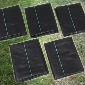 TEMU 농업용 헤비듀티 잡초 방지 원단, 과수원 멀칭 필름 노화 방지 통기성 - 잔디밭, 고가드닝 및 화단에 적합한 내구성 있는 폴리프로필렌 정원 커버 블루 도트 라인