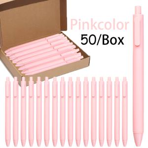 TEMU 부드러운 필기감을 위한 가는 팁과 감성적인 옵션을 포함한 50색 블랙 젤 펜 세트.