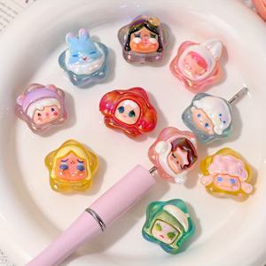 TEMU 랜덤 6개 투명 5별 비즈 비즈 펜, 펜던트 장식 비즈, 헤어핀 장식, 신발 장식, 휴대폰 체인 가방 펜던트 제작 소재, 축제 필수품