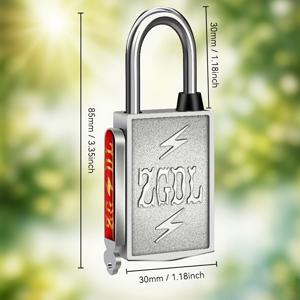 TEMU 1개 포장, 금속 자석 자물쇠, 자기 인덕션 자물쇠, 방지 및 뒤틀림 방지 아연 합금 자석 자물쇠/키리스 자석 잠금장치/편리하고 실용적이며 세련된 디자인