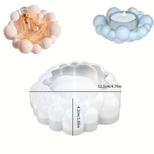 TEMU 불규칙한 버블 구름 트레이 점토 몰드 DIY 아로마테라피 캔들컵 촛대 석고 몰드 버블 수납 그릇 수지 주형 데스크탑 장식 실리콘 몰드