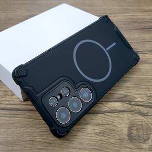 TEMU 삼성 갤럭시 S26 S25 S24 S23 울트라 플러스 S26울트라 S25울트라 S24울트라 S23울트라 S 25 24 23 호환 럭셔리 충격 방지 아머 하드 케이스, 마그네틱 흡착 무선 충전 지문 방지 매트 풀 보호 커버