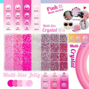 TEMU 8가지 색상 2-6mm 다중 크기 젤리 수지 라인스톤, 반짝이는 공예에 적합합니다. 평평한 돌 보석 드릴, 네일 아트, 얼굴 및 눈 메이크업, 물컵, 병, DIY 공예, 의류, 신발, 휴대폰에 적합합니다.