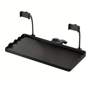 TEMU 마이크 스탠드 플라스틱 트레이 (휴대폰 홀더 포함), 클램프형 조절 가능 랙 트레이 홀더 액세서리 - 무대, 라이브 스트리밍, 녹음, 콘서트 공연, 노래방, 가정용