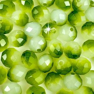 TEMU 유산 투명 화이트 & 세미 그린 오스트리아 인공 유리 구슬 - 4/6/8mm 반짝이 DIY 주얼리 만들기 재료, 목걸이, 팔찌, 귀걸이 제작용 - 오스트리아 인공 유리 구슬