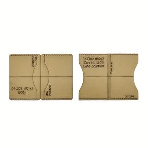 TEMU 미니 카드홀더 지갑 만들기 템플릿 (2피스 수제 가죽 디자인), 크라프트 종이 사용, DIY 가죽 상품 제작