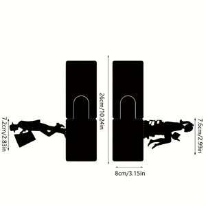 TEMU 1쌍/2개 - 금속 러버스 북엔드 장식 - 스타일리시한 책장 장식 - 사무실 또는 집용 북홀더 - 내구성 있는 홈 & 오피스 정리용품 - 스터디룸 아트 데코 - 독서 애호가를 위한 특별한 선물