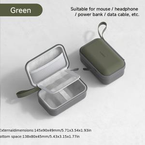 TEMU 하기비스 전자 정리용 여행용 케이스백, 무선 마우스용 휴대용 휴대 케이스, 케이블, 충전기, 보조배터리용 하드쉘 가방
