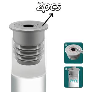TEMU 2개 세트 회색 세탁기 배수호스 씰링 링 전용 폐수관 O-링 배관 개스킷 컴팩트 디자인 유연한 플라스틱 씰링 링 정밀 핏 수리 부품 DIY 배관 수리 도구