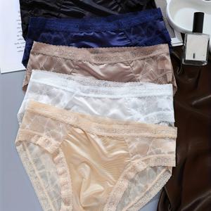 TEMU 남성용 심리스 삼각 속옷 5종 세트, 스타일리시하고 독특한 남성 란제리, 편안하고 통기성 좋은 원단으로 제작