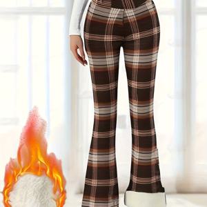 TEMU 여성용 고탄력 벨바지 보온 내복/외복 팬츠 - 솔리드 컬러 겨울 헬스 요가 러닝 바지, 세탁기 사용 가능한 스트레치 피트니스 팬츠 (사계절용) | 여성 운동복