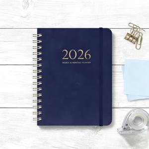 TEMU PU2026 패션 가죽 플래너, 학생용 노트북/비즈니스 저널/스타일리시한 업무 및 학습 생산성 세트, 크리스마스 선물로 완벽