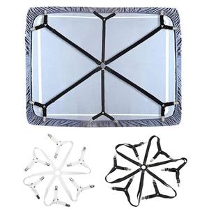 TEMU 조절식 신축성 침대 시트 고정 클립 12개, 매트리스 클립 패스너, 이불 커버용 미끄럼 방지 고정 스트랩 그리퍼