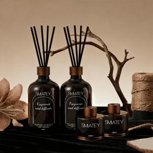 TEMU 스미어티 디퓨저 대용량 실내 방향제 리필액 선물 세트 500ml +유리병 2개+ 섬유스틱 10p 대용량 실내디퓨저