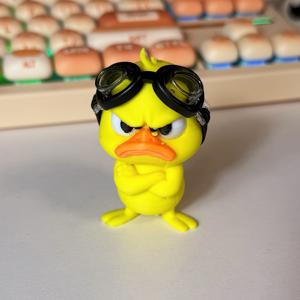 TEMU 수영 마스크를 착용한 독특하고 스타일리시하며 매력적인 오리 피규어 | 다양한 환경에서 장식에 적합, 좋은 친구를 위한 완벽한 선물, 플라스틱, 실내 및 사용