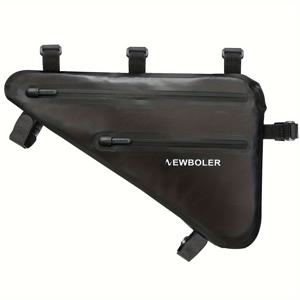 TEMU 뉴볼러 자전거 가방 삼각형 탑 튜브 백 프론트 랙 팬니어 대용량 마운틴 바이크 도구 키트 사이클링 기어