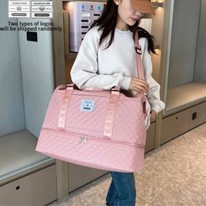 TEMU 1개/2개 피트니스 가방, 싱글 숄더백, 패턴 스포츠 토트백, 대용량 신발 수납 공간이 있는 요가 짐 가방, 여행 가방, 발렌타인데이 선물, 짧고 긴 여행에 편리함, 기능성 러기지 가방, 숄더백, 토트백