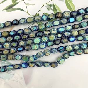 TEMU 지오메트릭 스타일의 천연 황제석 25개, 수제 여름 팔찌 및 목걸이 제작에 적합, 커플 선물로 이상적인 추가 아이템