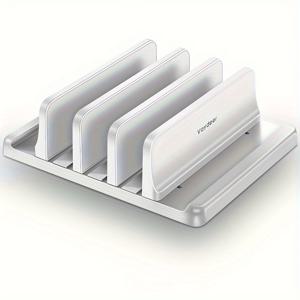 TEMU VAYDEER 수직 노트북 스탠드 싱글 슬롯 수직 측면 배치 스토리지 스탠드, 고품질 ABS 플라스틱 제작, 3-in-1 디자인, 공간 절약형, 조절 가능한 데스크탑 정리대, 모든 MacBook/Chromebook/Surfa 호환