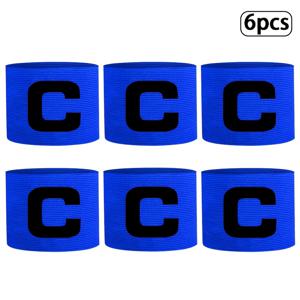 TEMU 6개 세트 내구성 강한 축구 주장 완장 - 조절 가능한 탄성 랩 & C자형 엠블럼 - 팀 스포츠, 훈련, 경기용 - 축구 포지션 표시 및 경기 당일 가시성 강화