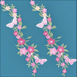 TEMU 2개 나비 자수 패치, 재봉/다리미 패치, 청바지 패치, 옷 패치, 옷 다리미 패치, 꽃 아플리케 추가