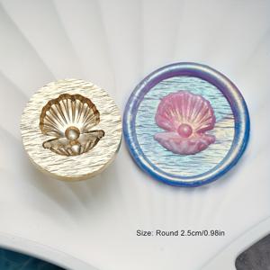 TEMU 해양 테마 왁스 씰 스탬프, 구리 머리에 문어와 게가 특징, 분리 가능한 솔리드 브라스 헤드, 선물 포장, 봉투 봉인, 파티 웨딩 초대장 (왁스 미포함).