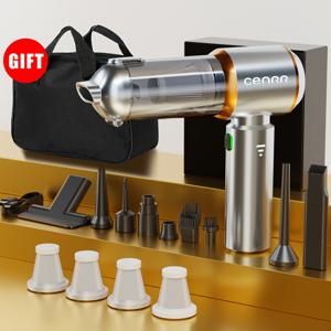 TEMU CENRR 16000PA 고 흡입력 휴대용 자동차 진공 청소기, 100W 브러시리스 모터, 배터리 디스플레이, 휴대용 무선 진공 청소기, 4-in-1 가정 및 자동차 사용, 강력한 0-200W, 조용한 80dB, USB 충전, 36V 최대 전압, 먼지 컵 0.2L, 플라스틱 바디