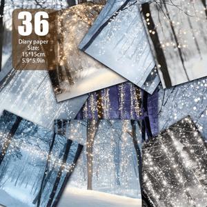 TEMU 눈이 내리는 숲 속에서 꿈꾸는 요정 조명 - 눈꽃이 숲을 장식하고, 가지 위에 부드럽고 은빛의 빛이 반짝이면서, 평온하고 신비로운 겨울의 동화 세계를 연출합니다. 이 섬세한 스트링 조명은 별들이 흩어져 있는 것과 같습니다.