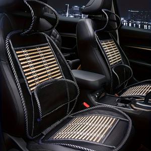 TEMU 3피스 쿨링 시트 커버 세트, 아이스 실키 섬유 시트 쿠션 + 아이스 실키 섬유 허리 지지 등받이 + 통기성 헤드레스트, 자동차 통합 스틸 와이어 시트 쿠션, 차량 마사지 대나무 섬유 쿠션, 다기능 통기성 허리 지지 시트 쿠션