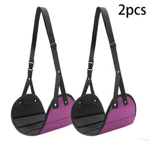 TEMU 1/2개 비행기 걸이 | 휴대용, 간편, 가벼움, 여행용 조절 가능, 비행기, 사무실, 야외 차량, 발렌타인데이, 커플데이 선물, 로즈 레드, 폴리에스터