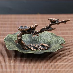 TEMU 1개 신상 중국 창의적인 디자인 벌레 물린 연꽃 모양 코스터, 매화 가지 향로, 타워 향 및 백플로우 향으로 사용 가능, 중국 선 코스터 향로 차도 홈 장식품