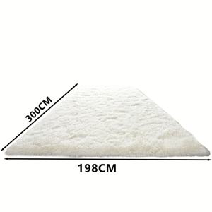 TEMU 1개 단색 모란디 오프화이트 시리즈 플러시 푹신한 러그, 거실 및 침실용으로 디자인, 매우 부드러운 느낌, 홈 데코 미학에 이상적, 내구성 향상, 오프화이트 색상