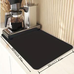 TEMU 단색 다이아토마이트 식탁 매트, 흡수성 빠른 건조 주방 방울 보호대 카운터탑 내열 패드