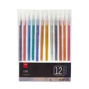 TEMU 메탈릭 글리터 젤 펜 세트 12색, 생생한 반짝이 잉크 펜 - 어른용 컬러링북, 저널, 오피스 용품, 불릿 저널링 아트 드로잉 도드릴 선물세트